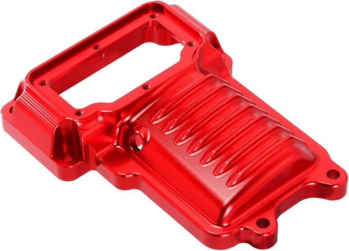 POWER JAMES Red Visible Aluminum Transmission Top Cover Compatible with Harley Davidson 2008-2017 Dyna, Softail,Touring Models with Twin Cam (Red)