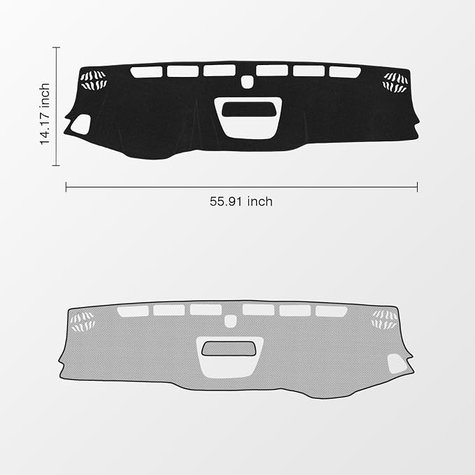KUST Black Dash Cover for Chevy Chevrolet Colorado 2015-2021 2022 Left Hand Driving Polyester Dashboard Cover Non-Slip Center Console Dash Cover Interior Accessories for Colorado Sunshade No Glare