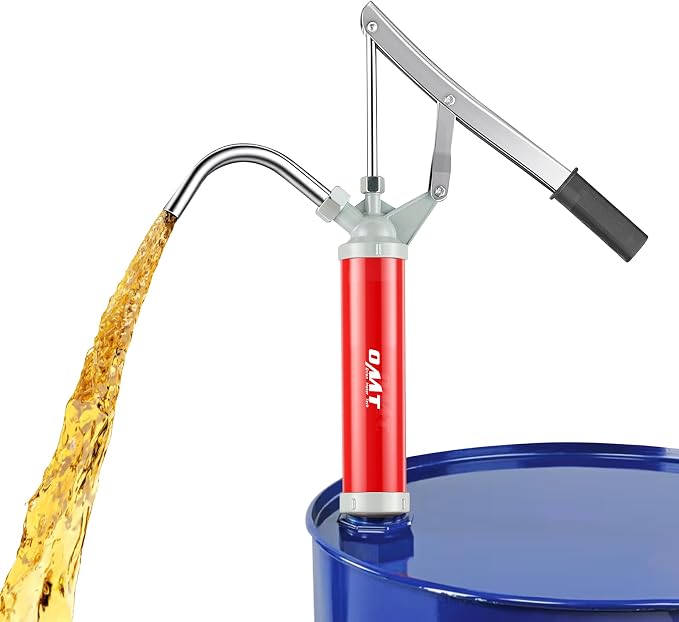 Orion Motor Tech Fuel Transfer Pump, Diesel Transfer Pump for 15 to 55gal Drums, Manual Oil Pump Extractor with Telescoping Suction Tube, Barrel Pump for Industrial Fluid Non Corrosive Fluid Motor Oil