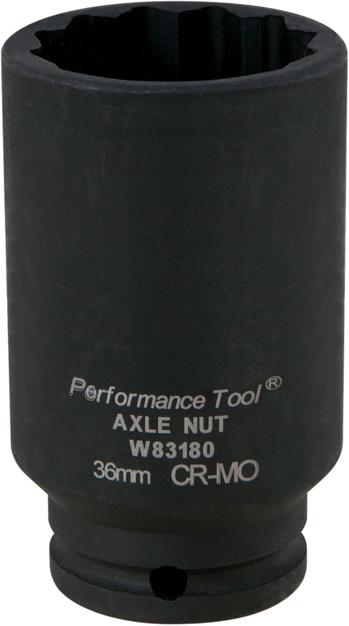 Performance Tool W83180 36mm 12 Point Axle Nut Socket