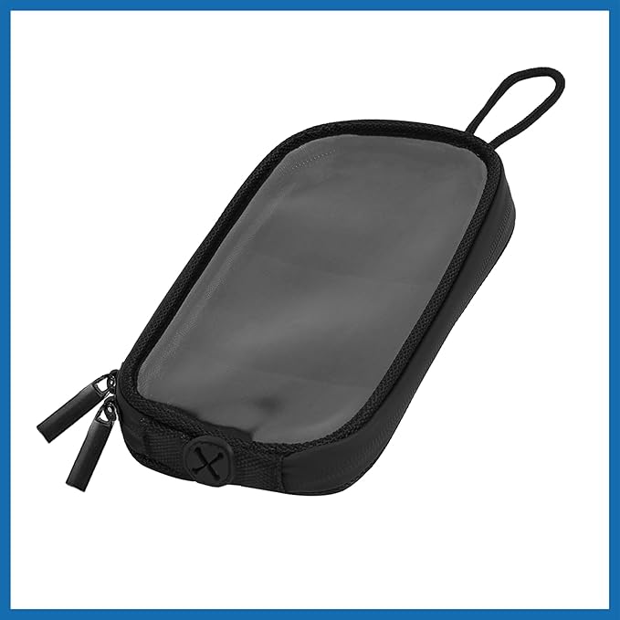 Universal 7'' Magnetic Tank Bag with Headphone Hole PU Leather Waterproof Motorbike Saddlebag for Motorcycle Item Replacement