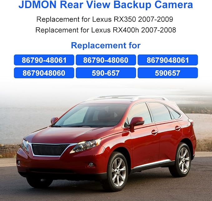 JDMON Backup Reverse Rear Park Assist Camera Compatible with Lexus RX350 2007-2009, RX400h 2007 2008 Replacement for 86790-48061 86790-48060 8679048061 8679048060