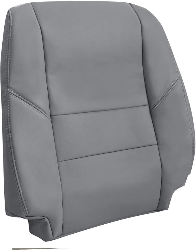 SecosAutoparts 6-Piece Front Driver & Passenger Bottom & Top & Headrest Microfiber Leather Seat Covers Replacement Compatible with Toyota Sequoia 2001-2007 & Tundra 2000-2004, Gray, Custom Fit