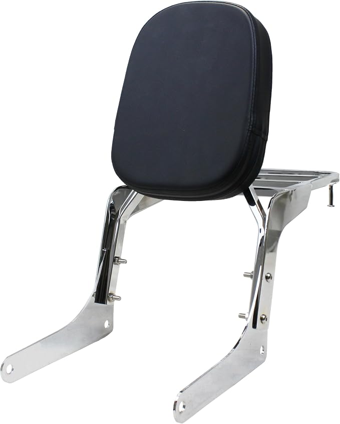 YHMOTO Motorcycle Passenger Backrest Sissy Bar with Luggage Rack Set for Honda Rebel 250 CMX250 CMX250C CA250 All Years