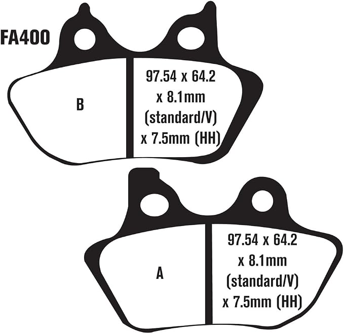 EBC Brakes EBPCK1029 Complete Semi-Sintered V-Pads Brake Pad Change Kit