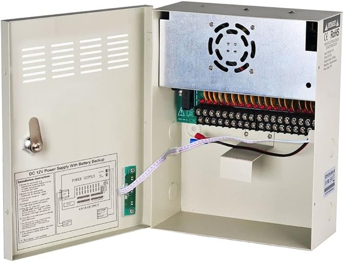 1pcs 18CH DC12v 20A UPS Power Supply + 1pcs Wireless Bulb Light Connector PTZ Camera