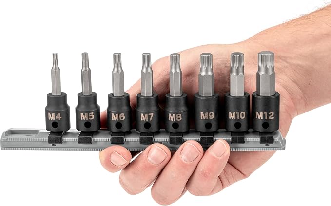 TEKTON 3/8 Inch Drive Triple Square Impact Bit Socket Set | SIB91104