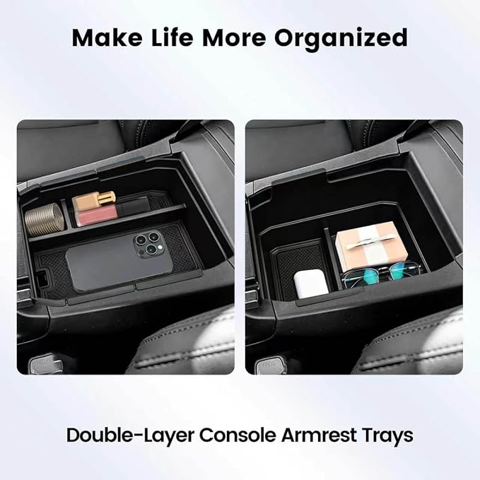 Center Console Organizer Compatible with (3PACK) 2026+ Subaru Outback Console Organizer, for 2026 Subaru Outback Console Insert Tray and Wireless Charging Pad
