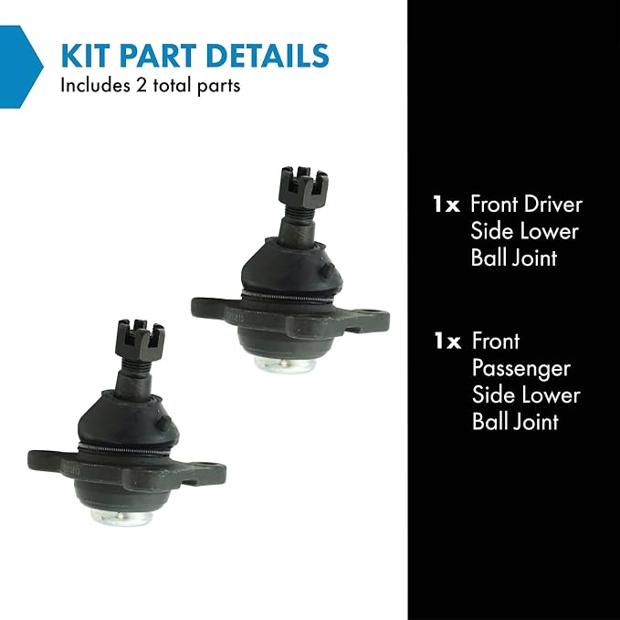 TRQ Front Lower Ball Joint Set Compatible with 1986-1989 Toyota 4Runner Pickup