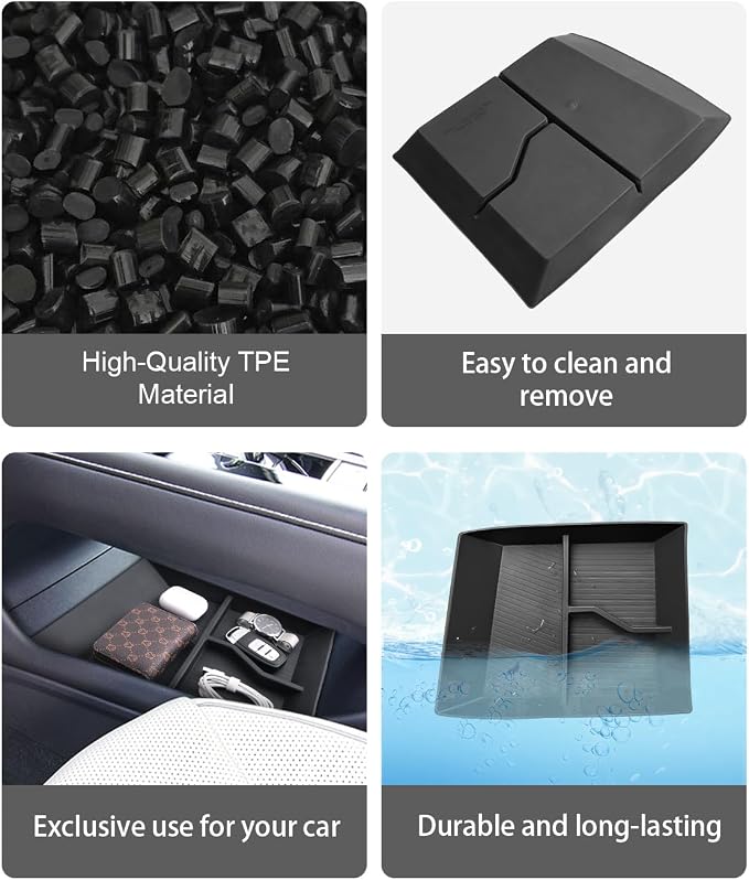 CDEFG for 2024 2025 2026 Volkswagen Atlas Center Console Organizer Tray for 2024 2026 VW Volkswagen Atlas 2025 SEL R-Line SE Accessories Lower Console Storage Box(Not for Atlas Cross Sport)
