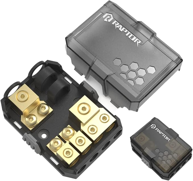 RAPTOR by METRA Electronics PRO Series MANL Fused 2-Way All-in-ONE Distribution Block - RMANLD