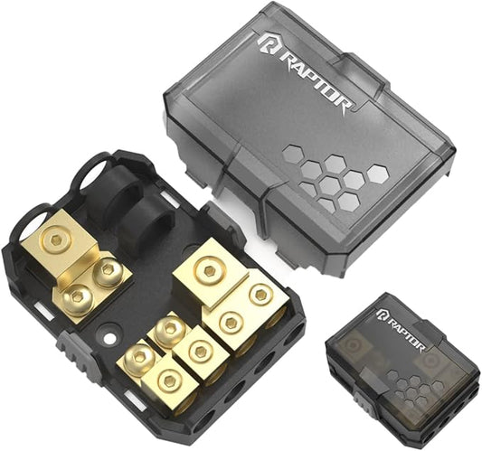 RAPTOR by METRA Electronics PRO Series MANL Fused 2-Way All-in-ONE Distribution Block - RMANLD