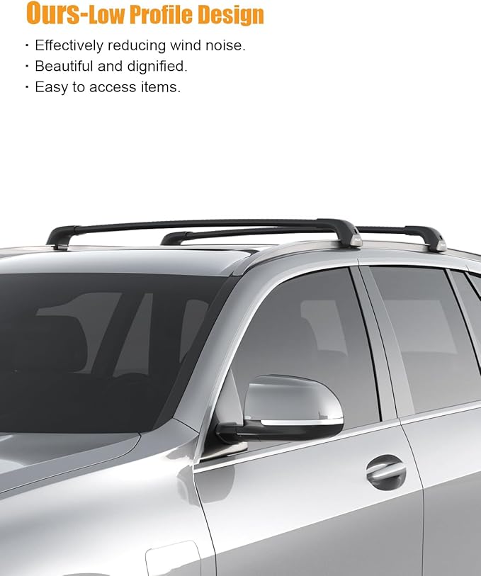 KINGGERI 330lb Lockable Roof Rack Cross Bars Compatible with BMW X3 G01 2018-2026 with Flush Side Rails, Heavy Duty Rooftop Aluminum Roof Rails Crossbars Cargo Anti-Theft Luggage Accessories