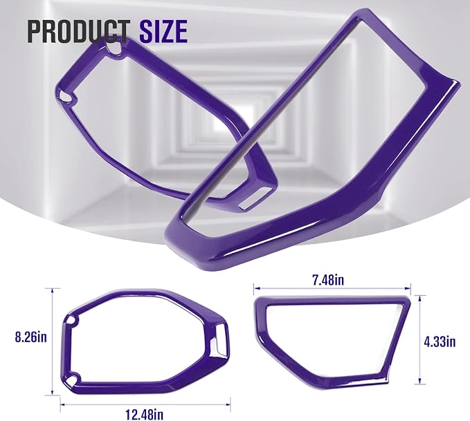 JeCar Purple Interior Speaker Cover Bezel Trim Kit for 2018-2023 Jeep Wrangler JL JLU & Gladiator JT Interior Accessories, 4pcs