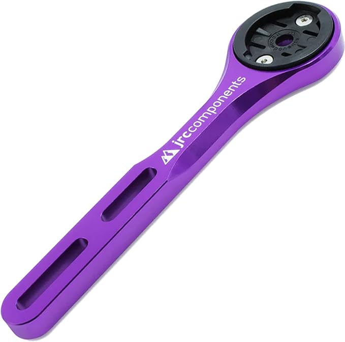 JRC Components Amplitude Underbar Computer Mount for Road & Gravel Bikes | Compatible with Garmin Edge Computers | Lightweight Aero Handlebar Mount for Bicycles (Purple)