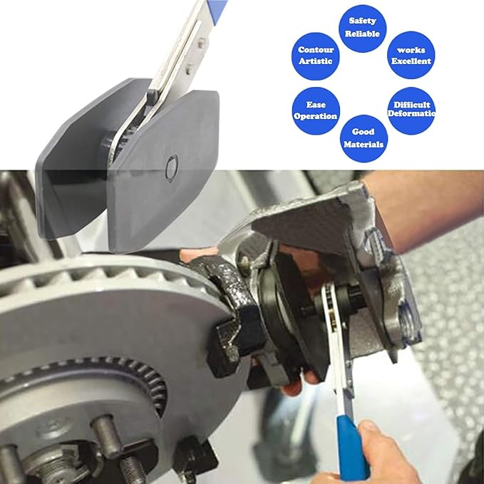 Brake Tools, Brake Caliper Compression Tool, 4 in 1 Universal Disc Brake Caliper Tool, 4-in-1 Universal 360° Ratcheting System with 2 Hooks for Single/Twin/Quad Calipers, Blue