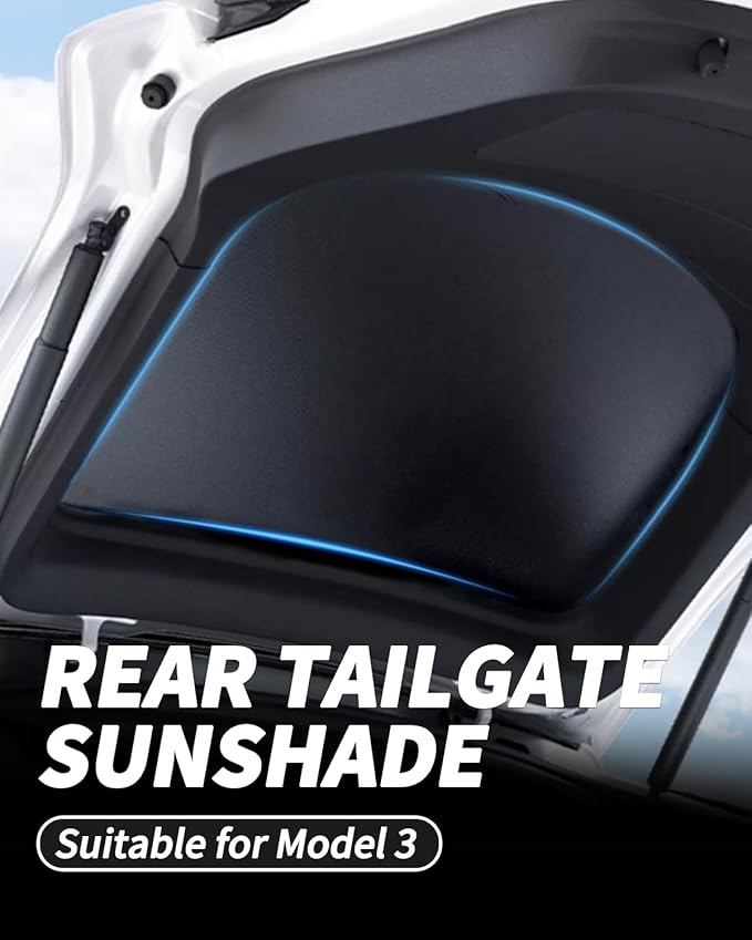 Rear Windshield Sunshade for Tesla Model 3, Foldable Rear Liftgate Sun Shade fo 2019-2025 Model 3
