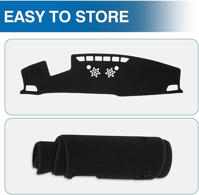 KUST Black Dash Cover for Hyundai Palisade 2020-2024 2025 (SE SEL) (with HUD) Non-Slip Dashboard Cover Polyester Center Console Dash Cover Interior Accessories for Palisade Custom Fit Dash Mat