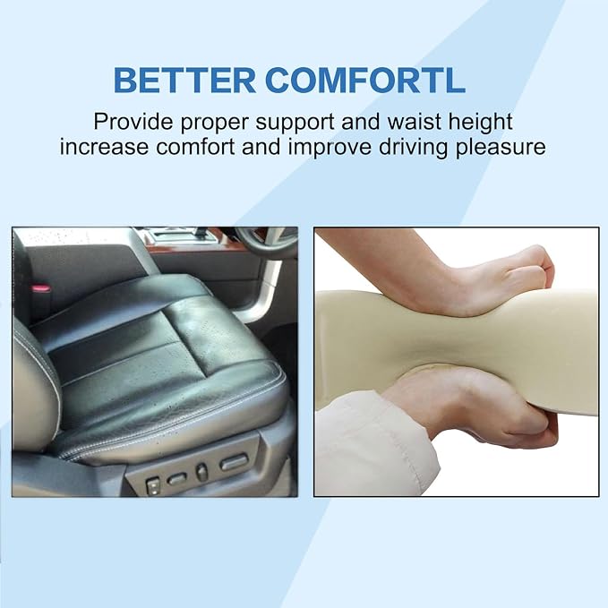 SecosAutoparts Front Driver Side Bottom & Foam Cushion Replacement Leather Seat Cover Black Compatible with Ford F150 Lariat 2009 2010 2011 2012 2013 2014