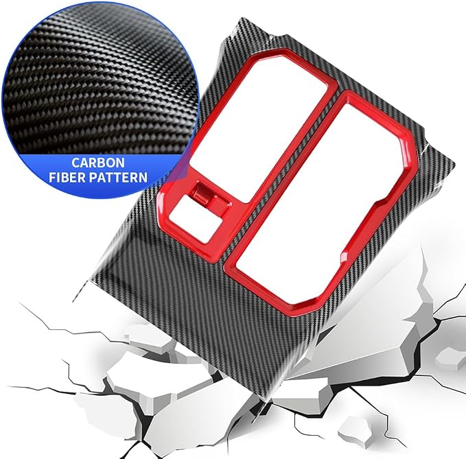 Car Center Console Gear Shift Panel Trim Cover for Toyota RAV4 2026 [for LE/SE/XSE/XLE Premium/Woodland/GR Sport] Auto Interior Decorations Accessories Central Control Carbon Fiber Style Kit