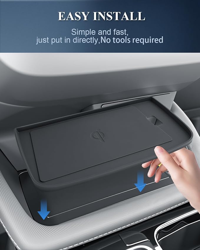 BIBIBO 4Piece for New 2026 Subaru Forester Center Console Organizer 2026 Subaru Forester Double Layer Armrest Tray+Cup Holder+Wireless Charging Mat Forester Insert Organizer (Not for 2025 Forester)