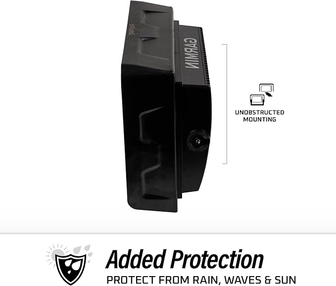 BerleyPro Garmin Fish Finder Visor — Sun Cover & Glare Reduction — Fits Echomap UHD/UHD2/Ultra, GPSMAP, Striker, Echomap Chirp & More — CNC Machined ASA Plastic