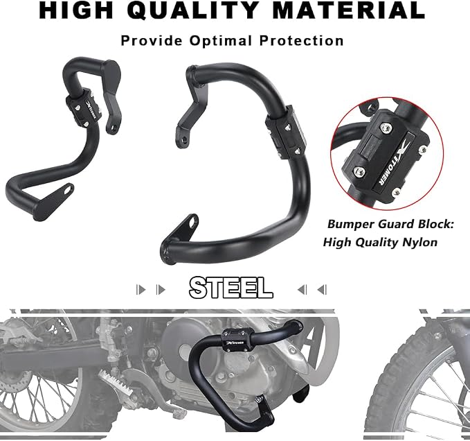 Xitomer Motorcycle Engine Guard Compatible with XT250 2025, XT250 / XT250X 2008-2011 Crash Bar Fit for Steel Protector Bumper Guards
