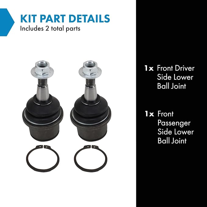 TRQ Front Lower Ball Joint Driver and Passenger Side Compatible with 2011-2016 Hyundai Equus 2009-2014 Hyundai Genesis 2015-2017 Kia K900