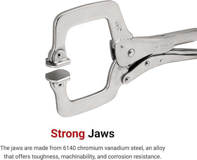 TEKTON Swivel Pad Locking C-Clamp Set (3-Piece) | CLC91102