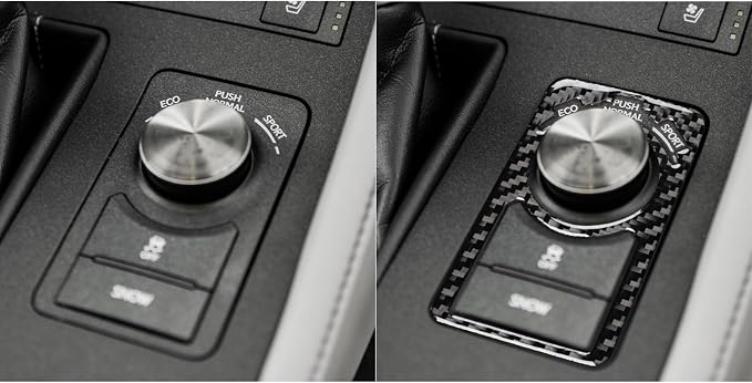 Soft Carbon Fiber Car Interior Interior Shift Side Cover 1/Piece Decorative Sticker for Lexus RC300 350 200T 15-24 Carbon Fiber Interior Accessories