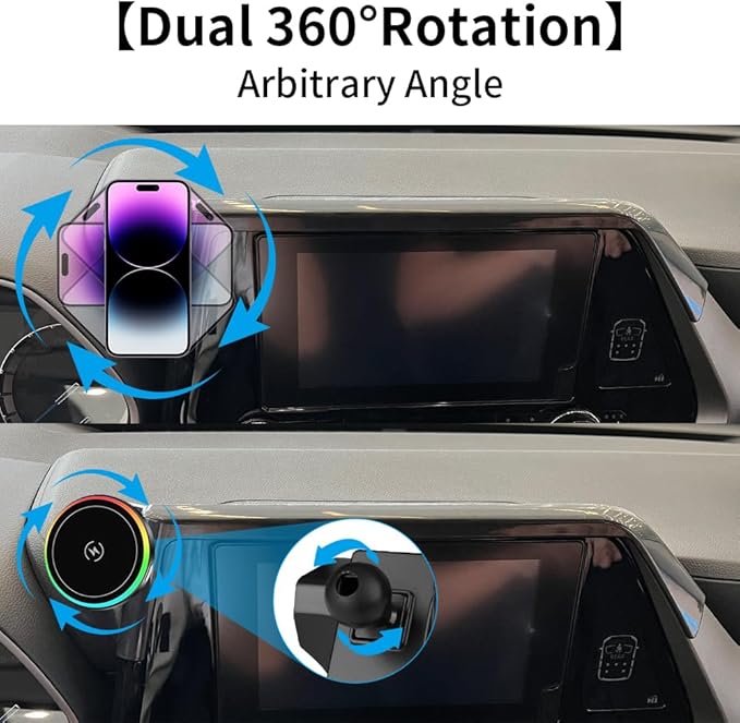Magsafe Car Magnetic Phone Mount for Toyota Highlander 2020-2026 L LE XLE XSE [only for 8 inch Touch Screen] Auto Accessories Best Cellphone Holder Fast 15W Wireless Charger Cell Phones Stand