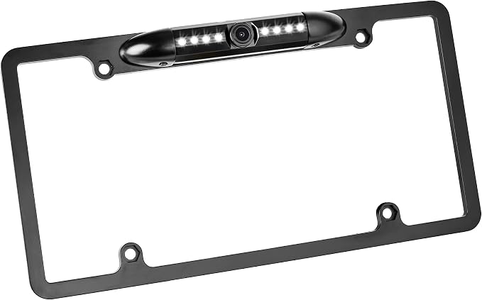 Belva BLPCAM2 License Plate Mounted Waterproof Rearview Backup Camera with Built in Night Vision