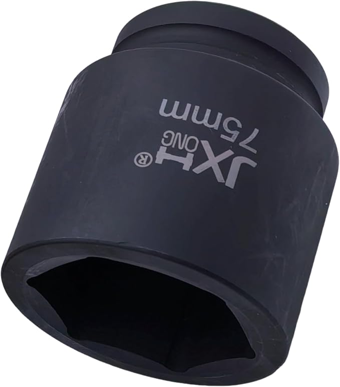 1-1/2" Drive Impact Socket, 6-Point, Heat Treated Cr-Mo Steel – Heavy Duty for Hydraulic Impact Wrench (75mm)
