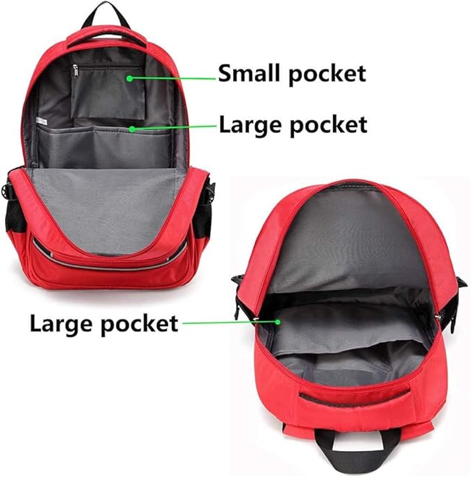First Aid Bag Empty Red Emergency Medicine Bag First Responder Trauma Multi-Pocket Traveling Field Trips Camping Essentials (Red, Pack of 3)