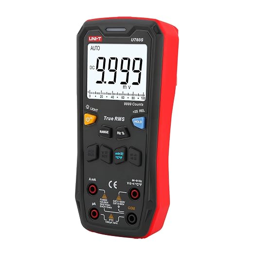 UNI-T Digital Multimeter Smart,UT60S True RMS,9999 Counts 1000V AC DC Voltmeter Ammeter Capacitor Temperature,Fully Automatic Anti-Burn Intelligent Multimeter Tester