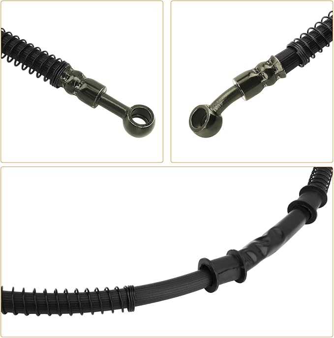 M MATI Rear Brake Caliper Master Cylinder Hose Assy for Yamaha 1995-2005 Wolverine 350 4x4 YFM350F 1UY-2580W-01-00 4KB-2583V-00-00 4KB-25874-00-00 2NL-25850-50-00
