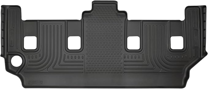 Husky Liners Weatherbeater Floor Mats | Fits 2008-2016 Chrysler Town & Country w/Stow-N-Go; 2008-2020 Dodge Grand Caravan w/Stow-N-Go | 3rd Row, 1-pc Black - 19091