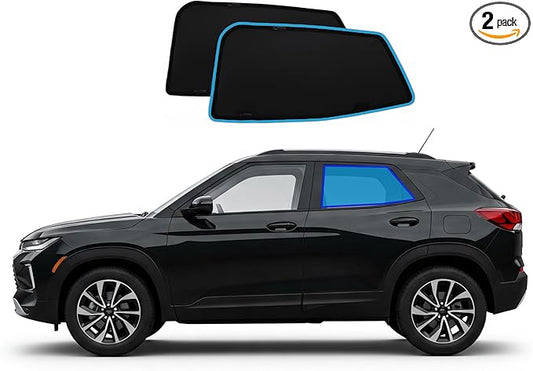Custom Magnetic Mesh Sunshade for Chevrolet Chevy Trax 2023-2025, Side, Rear & Port Windows Sun Blind for Baby Protection, UV/Heat Reduction,Privacy Shield (2 pcs Rear Window Shades)