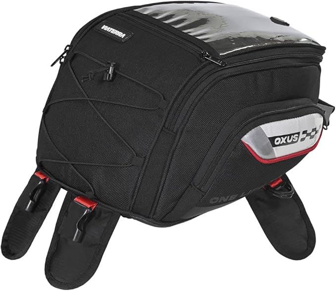 ViaTerra Oxus Magnetic Motorcycle Tank Bag |13L Capacity, Converts to Backpack, Scratch-Free Base, EBC Net, External Rain Cover | Universal Fit for Touring & Adventure Riding