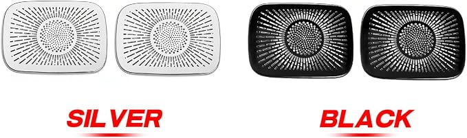 2PCS Dashboard Tweeter Speaker Covers Trim Compatible with Kia Soul 2020-2026 Accessories Stainless Steel (Silver)