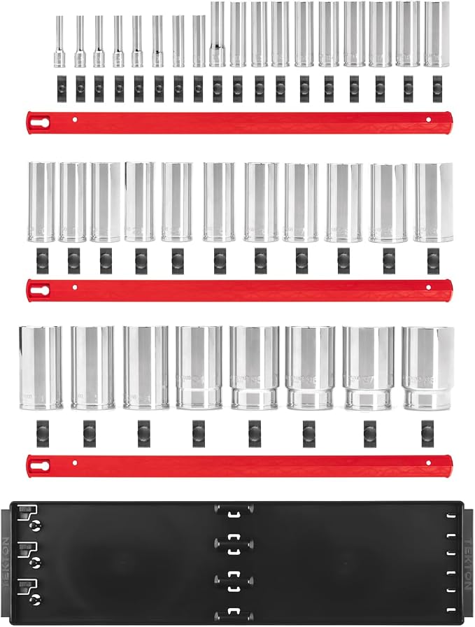 TEKTON 1/4, 3/8, 1/2 Inch Drive 6-Point Socket Set, 37-Piece | SHD99207