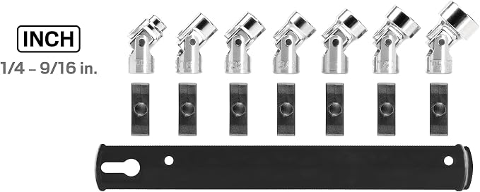 TEKTON 1/4 Inch Drive Universal Joint Socket Set, 7-Piece | SHD90109