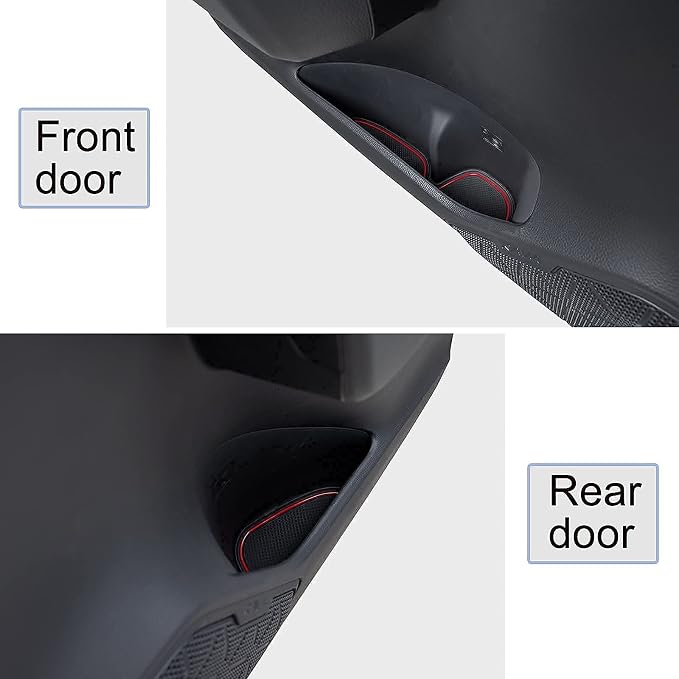 JDMCAR Custom Liners (Red Trim) and Center Console Organizer Compatible with 2022 2021 2020 2019 RAV4 Accessories