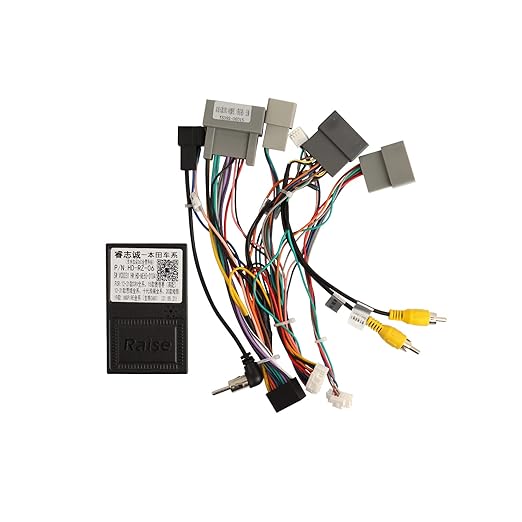 16-Pin Car Stereo Wire Harness with Canbus Box for Honda CRV 2015–2016 2.4L, Civic 2014–2015, Retain Factory LaneWatch Camera Steering Wheel Control Rear Camera, Plug & Play for Android Radio