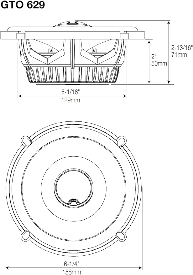 JBL GTO629 Premium 6.5-Inch Co-Axial Speaker - Set of 2