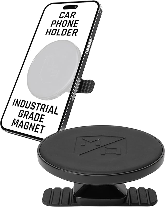 Mob Armor Slim Mount MS - Magsafe Car Mount, Magnetic Cell Phone Holder, MagSafe Car Accessories for Women & Men, Compatible with iPhones & Androids - Sleek, Industries Strongest Pull Force - Black