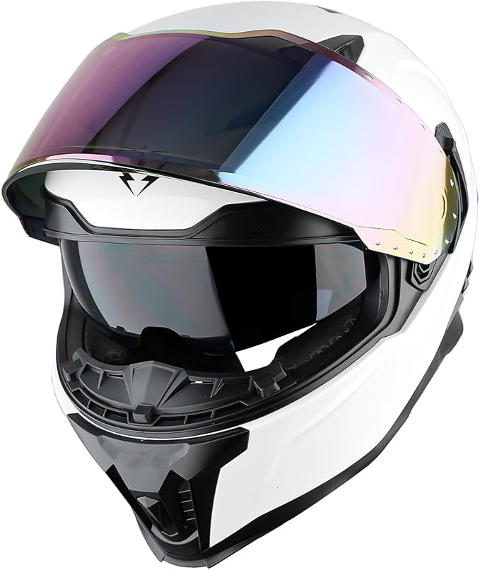 1Storm Motorcycle Full Face Helmet for Adults Men and Women Street Bike Racing Helmet DOT Approved with one Extra Clear Shield