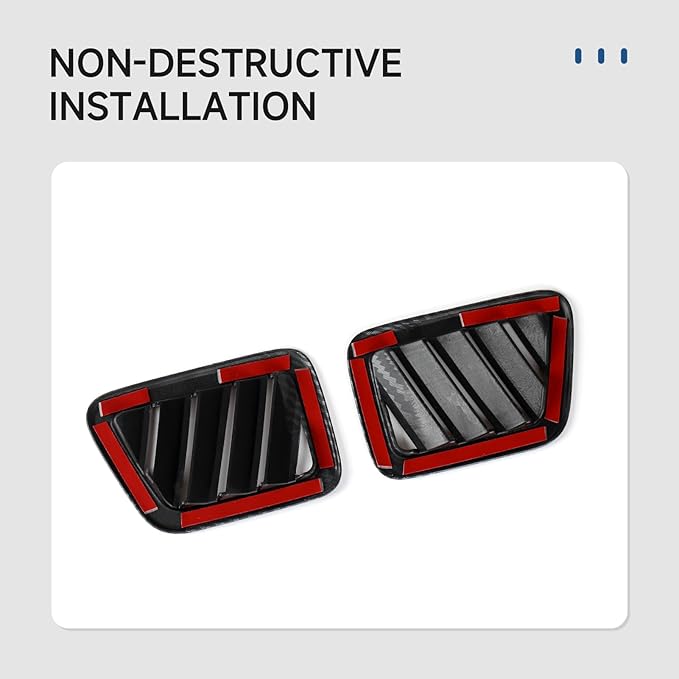 Car ABS Carbon Fiber Sticker Side Air Vent Outlet Cover Interior Trim Decal for Chevrolet Colorado/GMC Canyon 2023 2024 2025 2026 Accessories