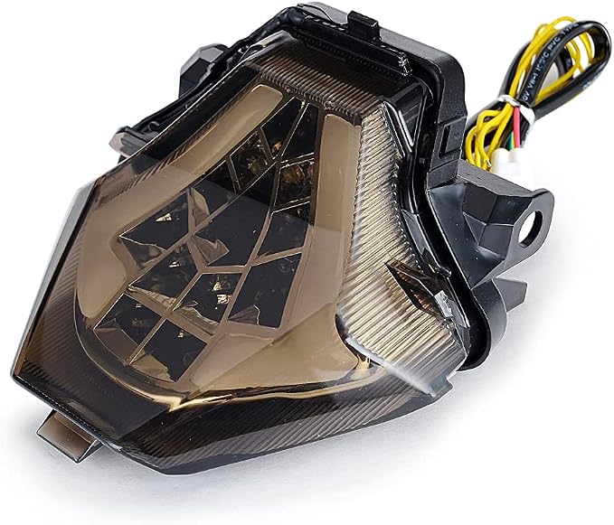 MZS Motorcycle Tail Light, LED Turn Signal Integrated Blinker Smoke Compatible with MT07 MT-07 FZ-07 FZ07 2014-2017 / YZF R3 2015-2024 / R25 2014-2024 / MT-03 2015-2019 / MT-25 2015-2019