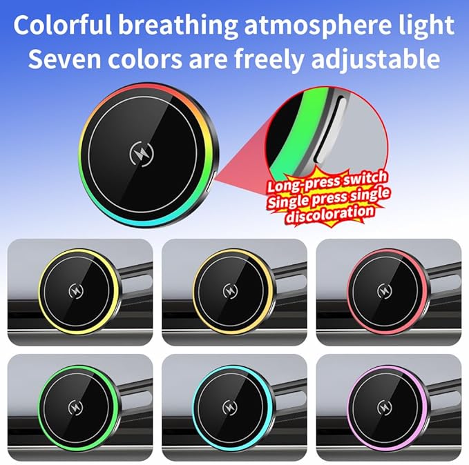 Car Magnetic Phone Mount for BMW X5 X5M 2024-2026 and X6 X6M 2024-2026 and BMW X7 2023 2024 2025 2026 Auto Accessories Best Cellphone Holder Fast 15W Wireless Charger Cell Phones Screen Stand